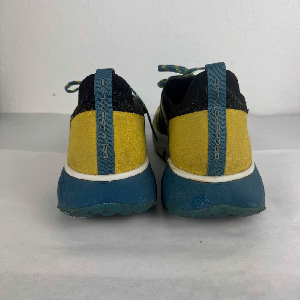 Deckers X Lab X-PONENT H.R Trail Running Shoes Yellow Black Blue Vibram Matryx - Picture 4 of 10